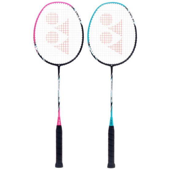 图片 Uni badminton racket ARC5I double racket with line set carbon badminton racket yy couple racket