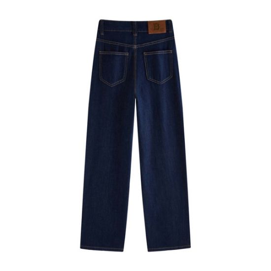 图片 Korean summer thin denim blue new straight high waist 89% jeans