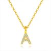 Picture of Full diamond 26 letter pendant necklace S925 sterling silver your name fresh niche versatile