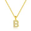 Picture of Full diamond 26 letter pendant necklace S925 sterling silver your name fresh niche versatile
