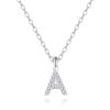 Picture of Full diamond 26 letter pendant necklace S925 sterling silver your name fresh niche versatile