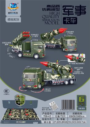 图片 High-Quality Simulation Model Inertia Military Truck Series 6pcs