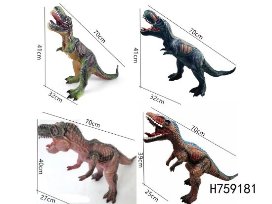 图片 Large Rubber Filled Soft PVC T-Rex with IC Single Sound