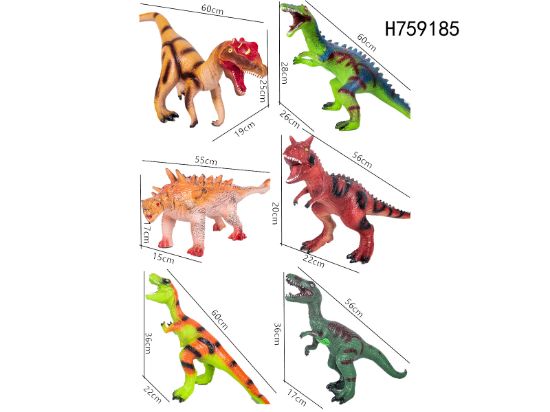 图片 Large Soft Rubber Filled Dinosaur with IC Single Sound