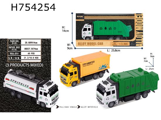 图片 High Simulation Alloy Power Return City Sanitation Vehicle Single Pack